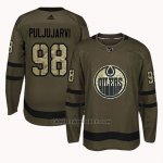 Camiseta Edmonton Oilers Jesse Puljujarvi Camo Salute To Service