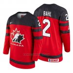 Camiseta Canada Team Kevin Bahl 2018 Iihf World Championship Jugador Rojo