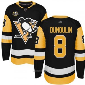 Camiseta Hockey Nino Pittsburgh Penguins 8 Brian Dumoulin Negro 50 Anniversary Home Premier
