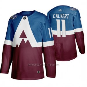 Camiseta Hockey Colorado Avalanche Matt Calvert 2020 Stadium Series Azul
