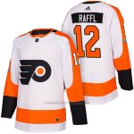 Camiseta Hockey Hombre Autentico Philadelphia Flyers 12 Michael Raffl Away 2018 Blanco