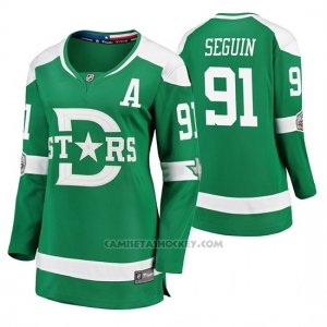 Camiseta Hockey Mujer Dallas Stars Tyler Seguin Breakaway Jugador 2020 Winter Classic Verde