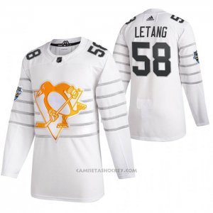 Camiseta Hockey Pittsburgh Penguins Kris Letang Autentico 2020 All Star Blanco