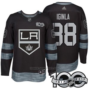 Camiseta Hockey Hombre Los Angeles Kings 88 Jarome Iginla 2017 Centennial Limited Negro