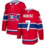 Camiseta Hockey Montreal Canadiens 7 Howie Morenz Primera Autentico Rojo