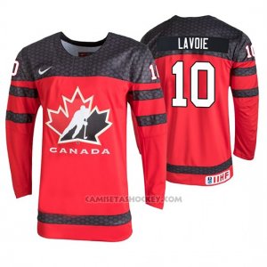 Camiseta Hockey Canada Raphael Lavoie 2020 IIHF World Junior Championship Rojo