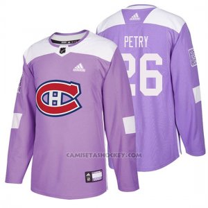 Camiseta Montreal Canadiens Jeff Petry Hockey Fights Cancer Violeta