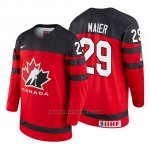 Camiseta Canada Team Nolan Maier 2018 Iihf World Championship Jugador Rojo
