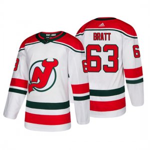 Camiseta New Jersey Devils Jesper Bratt Alternato Autentico Blanco