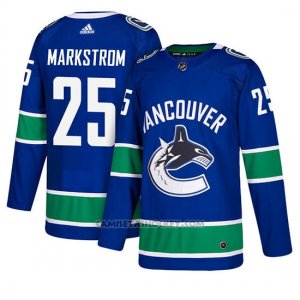 Camiseta Vancouver Canucks Jacob Markstrom Home Azul