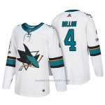 Camiseta Hockey Hombre San Jose Sharks 4 Brenden Dillon 2018 Blanco