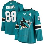 Camiseta Hockey San Jose Sharks Brent Burns Primera Autentico Verde