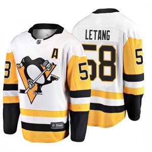 Camiseta Pittsburgh Penguins Kris Letang 2019 Away Fanatics Breakaway Blanco