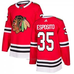 Camiseta Hockey Chicago Blackhawks 35 Tony Esposito Primera Autentico Rojo