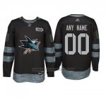 Camiseta Hockey Hombre San Jose Sharks Personalizada Negro