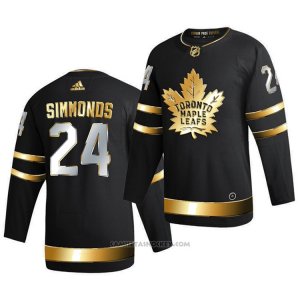 Camiseta Hockey Toronto Maple Leafs Wayne Simmonds Golden Edition Limited Autentico 2020-21 Negro