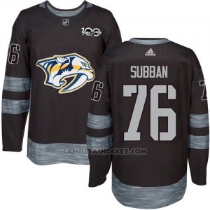 Camiseta Hockey Hombre Nashville Predators 76 Subban Negro