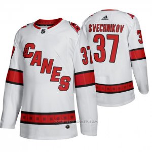 Camiseta Hockey Carolina Hurricanes Andrei Svechnikov Segunda Autentico Blanco