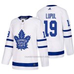 Camiseta Hockey Hombre Toronto Maple Leafs 19 Joffrey Lupul Away 2017-2018 Blanco