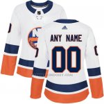 Camiseta Hockey Mujer New York Islanders Segunda Personalizada Blanco