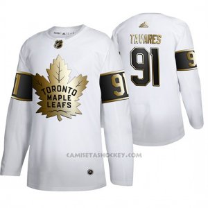 Camiseta Hockey Toronto Maple Leafs John Tavares Golden Edition Limited Blanco