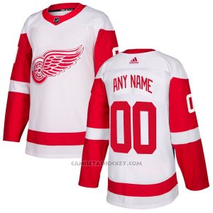 Camiseta Hockey Nino Detroit Red Wings Segunda Personalizada Blanco