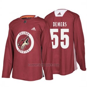 Camiseta Arizona Coyotes Jason Demers Maroon Practice