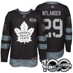 Camiseta Hockey Hombre Toronto Maple Leafs 29 William Nylander Negro 2017