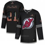 Camiseta Hockey New Jersey Devils Kyle Palmieri 2020 USA Flag Negro