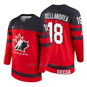 Camiseta Canada Team Ty Dellandrea 2018 Iihf World Championship Jugador Rojo