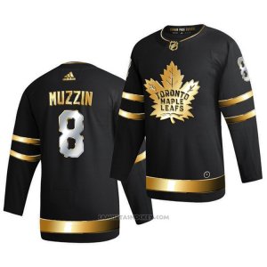Camiseta Hockey Toronto Maple Leafs Jake Muzzin Golden Edition Limited Autentico 2020-21 Negro