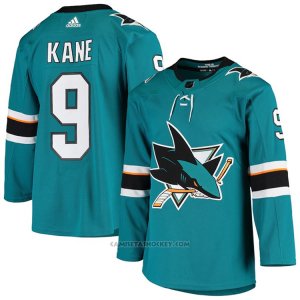 Camiseta Hockey San Jose Sharks Evander Kane Primera Autentico Verde