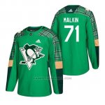 Camiseta Pittsburgh Penguins Evgeni Malkin 2018 St. Patrick's Day Verde