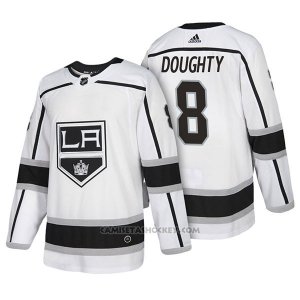 Camiseta Hockey Hombre Autentico Los Angeles Kings 8 Drew Doughty Away 2018 Blanco