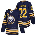 Camiseta Hockey Hombre Autentico Buffalo Sabres 22 Johan Larsson Home 2018 Azul