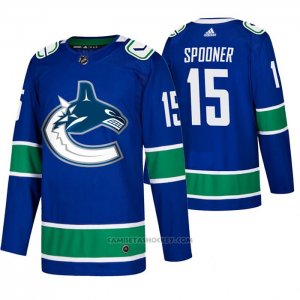 Camiseta Hockey Vancouver Canucks Ryan Spooner Primera Autentico Azul