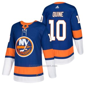 Camiseta Hockey Hombre Autentico New York Islanders 10 Alan Quine Home 2018 Azul