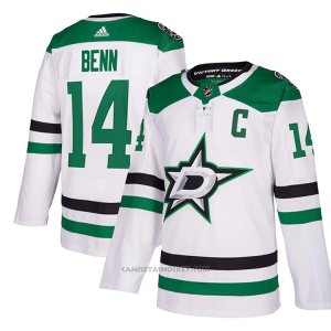 Camiseta Hockey Dallas Stars Jamie Benn Segunda Autentico Blanco