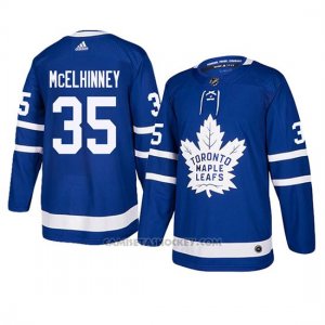 Camiseta Toronto Maple Leafs Curtis Mcelhinney Autentico Home Azul