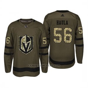 Camiseta Vegas Golden Knights 56 Erik Haula Camo Salute To Service