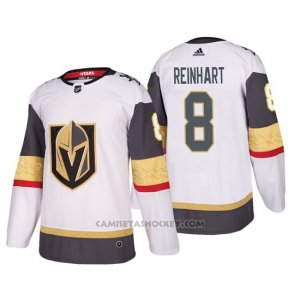 Camiseta Golden Knights Griffin Reinhart Away Adidas Autentico Jugador Blanco