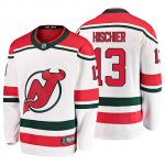 Camiseta New Jersey Devils Nico Hischier Alternato Breakaway Blanco