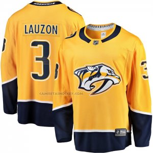 Camiseta Hockey Nashville Predators Jeremy Lauzon Primera Breakaway Oro