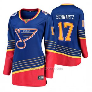 Camiseta Hockey Mujer St. Louis Blues Jaden Schwartz Retro Premier Azul