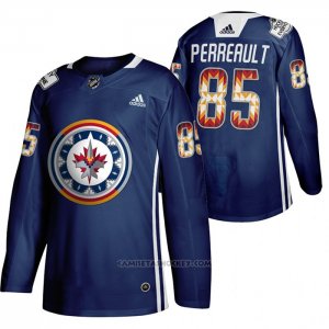 Camiseta Hockey Winnipeg Jets Mathieu Perreault 2020 Wasac Night Indigenous Heritage Azul