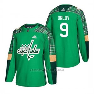 Camiseta Washington Capitals Dmitry Orlov 2018 St. Patrick's Day Verde