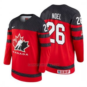 Camiseta Canada Team Serron Noel 2018 Iihf World Championship Jugador Rojo