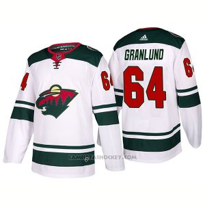 Camiseta Hockey Hombre Minnesota Wild 64 Mikael Granlund Away 2017-2018 Blanco