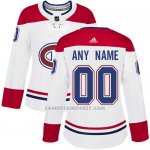 Camiseta Hockey Mujer Montreal Canadiens Segunda Personalizada Blanco