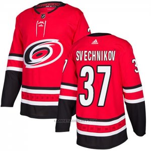 Camiseta Hockey Carolina Hurricanes 37 Svechnikov Primera Autentico Rojo